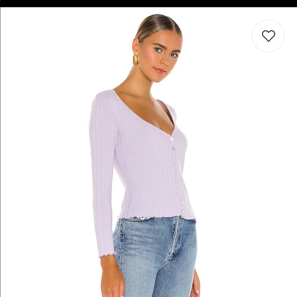 Superdown Nina Button Top in Lavender from Revolve - Picture 4 of 5
